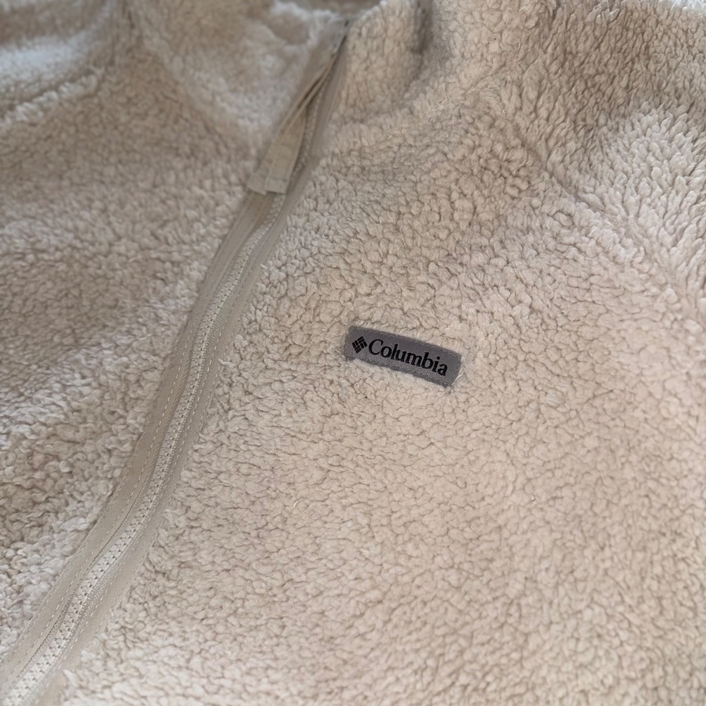 SALE Columbia Sportswear Women's Sherpa Full Zip Jacket Cream Teddy XXL - Picture 2 of 9
